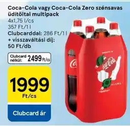 Tesco Coca-Cola vagy Coca-Cola Zero szénsavas üdítőital multipack ajánlat