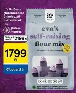 Tesco It's Us Eva's gluténmentes önkelésztő lisztkeverék ajánlat