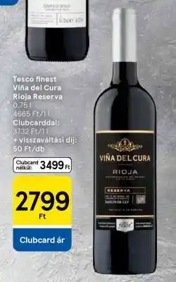 Tesco Tesco finest Viña del Cura Rioja Reserva ajánlat