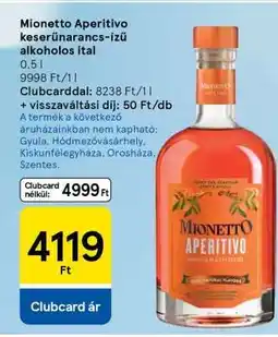 Tesco Mionetto Aperitivo ajánlat
