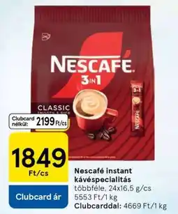 Tesco Nescafé instant kávéspecialitás ajánlat