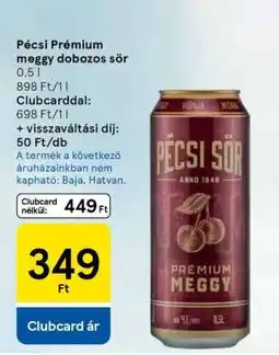 Tesco Pécsi Prémium Meggy Dobozos Sör ajánlat