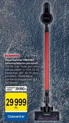 Tesco Hausmeister HM2061 akkumulátoros porszívó ajánlat