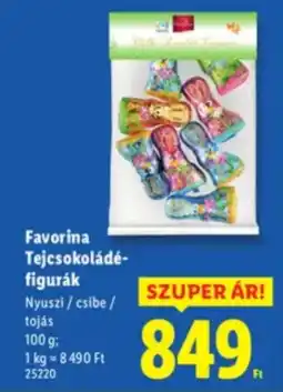 Lidl Favorina Tejcsokoládé- figurák ajánlat