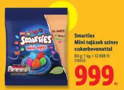 Lidl Smarties Mini tojások színes cukorbevonattal ajánlat