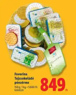 Lidl Favorina Tejcsokoládé pénzérme ajánlat