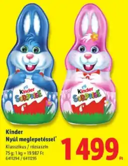 Lidl Kinder Nyúl meglepetéssel ajánlat