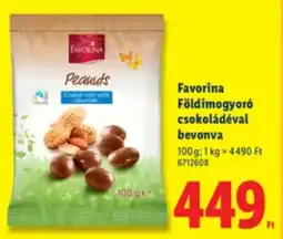 Lidl Favorina Földimogyoró csokoládéval bevonva ajánlat