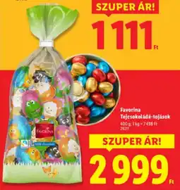 Lidl Favorina Tejcsokoládé-tojások ajánlat