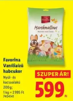 Lidl Favorina Vaníliaízű habcukor ajánlat