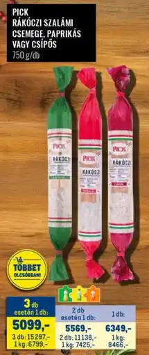 Metro Pick rákóczi szalámi csemege, paprikas, csípős ajánlat