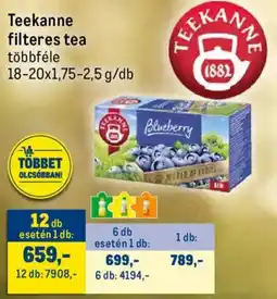 Metro Teekanne filteres tea ajánlat