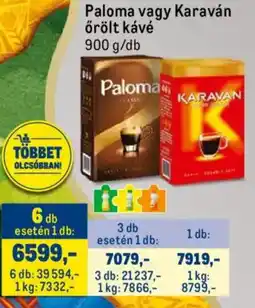 Metro Paloma / Karaván őrölt kávé ajánlat
