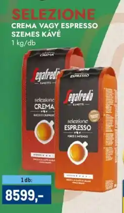 Metro Segafredo crema, espresso szemes kávé ajánlat