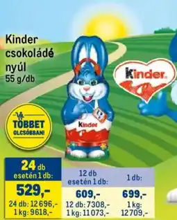 Metro Kinder csokoládé nyúl ajánlat