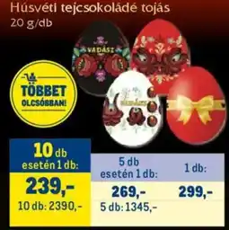 Metro Húsvéti tejcsokoládé tojás ajánlat