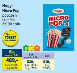 Metro Mogyi Micro Pop popcorn ajánlat