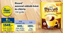 Metro Ricoré azonnal oldódó kávé és cikória ajánlat