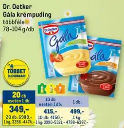 Metro Dr. Oetker Gála krémpuding ajánlat