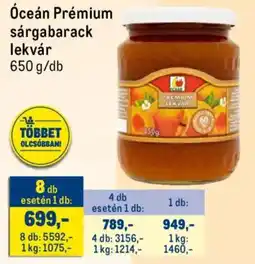 Metro Óceán Prémium sárgabarack lekvár ajánlat