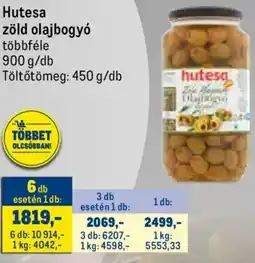 Metro Hutesa zöld olajbogyó ajánlat