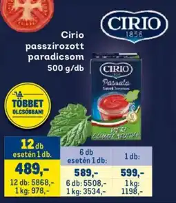 Metro Cirio passzírozott paradicsom ajánlat