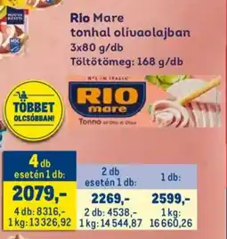 Metro Rio Mare tonhal olívaolajban ajánlat