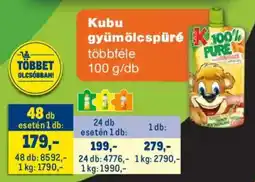 Metro Kubu gyümölcspüré ajánlat