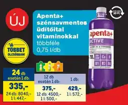 Metro Apenta+ szénsavmentes üdítőital vitaminokkal ajánlat