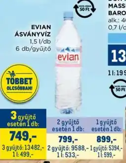Metro Evian ásványvíz ajánlat