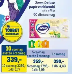 Metro Zewa Deluxe papír zsebkendő ajánlat
