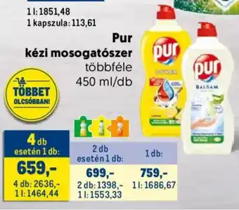 Metro Pur kézi mosogatószer ajánlat