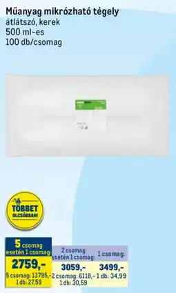 Metro Műanyag mikrózható tégely ajánlat