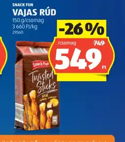ALDI SNACK FUN VAJAS RÚD ajánlat