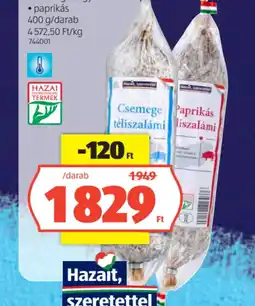 ALDI TÉLISZALÁMI ajánlat