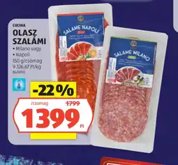 ALDI CUCINA OLASZ SZALÁMI ajánlat