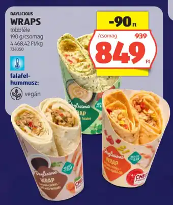 ALDI DAYLICIOUS WRAPS ajánlat
