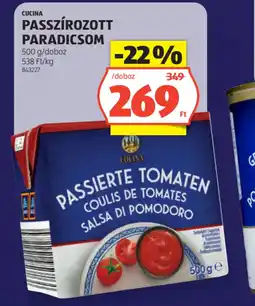 ALDI CUCINA PASSZÍROZOTT PARADICSOM ajánlat