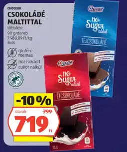 ALDI CHOCOEUR CSOKOLÁDÉ MALTTITAL ajánlat