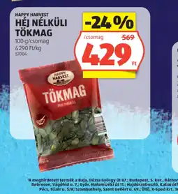 ALDI HAPPY HARVEST HÉJ NÉLKÜLI TÖKMAG ajánlat