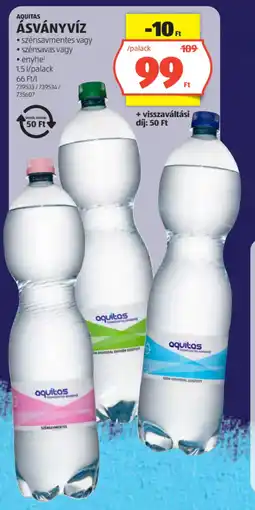 ALDI AQUITAS ÁSVÁNYV SZENSAVMENTESZ ajánlat