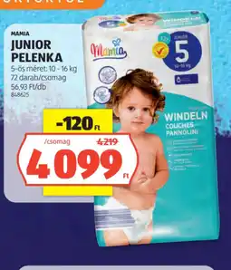 ALDI MAMIA JUNIOR PELENKA ajánlat