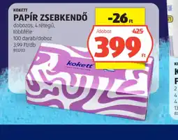 ALDI KOKETT PAPÍR ZSEBKENDŐ ajánlat