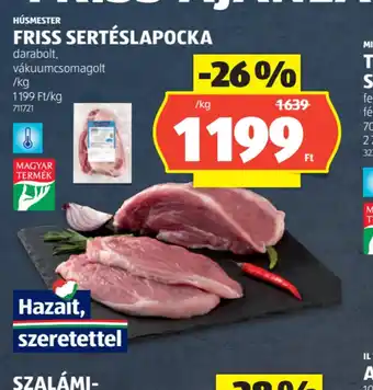 ALDI HÚSMESTER FRISS SERTÉSLAPOCKA ajánlat