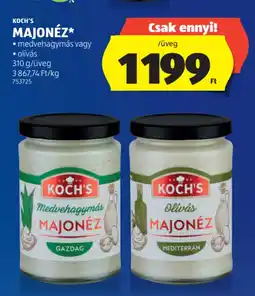 ALDI KOCH'S MAJONÉZ ajánlat
