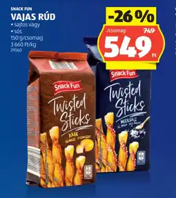 ALDI SNACK FUN VAJAS RÚD ajánlat