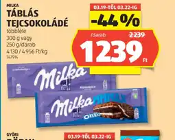 ALDI MILKA TÁBLÁS TEJCSOKOLÁDÉ ajánlat