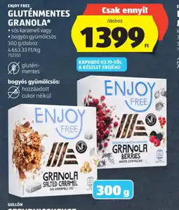 ALDI ENJOY FREE GLUTÉNMENTES GRANOLA ajánlat