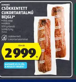 ALDI KEMENES CSÖKKENTETT CUKORTARTALMÚ BEJGLI ajánlat