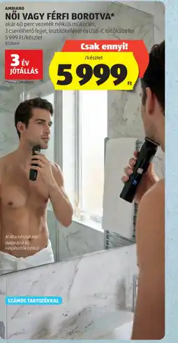 ALDI AMBIANO NŐI VAGY FÉRFI BOROTVA ajánlat
